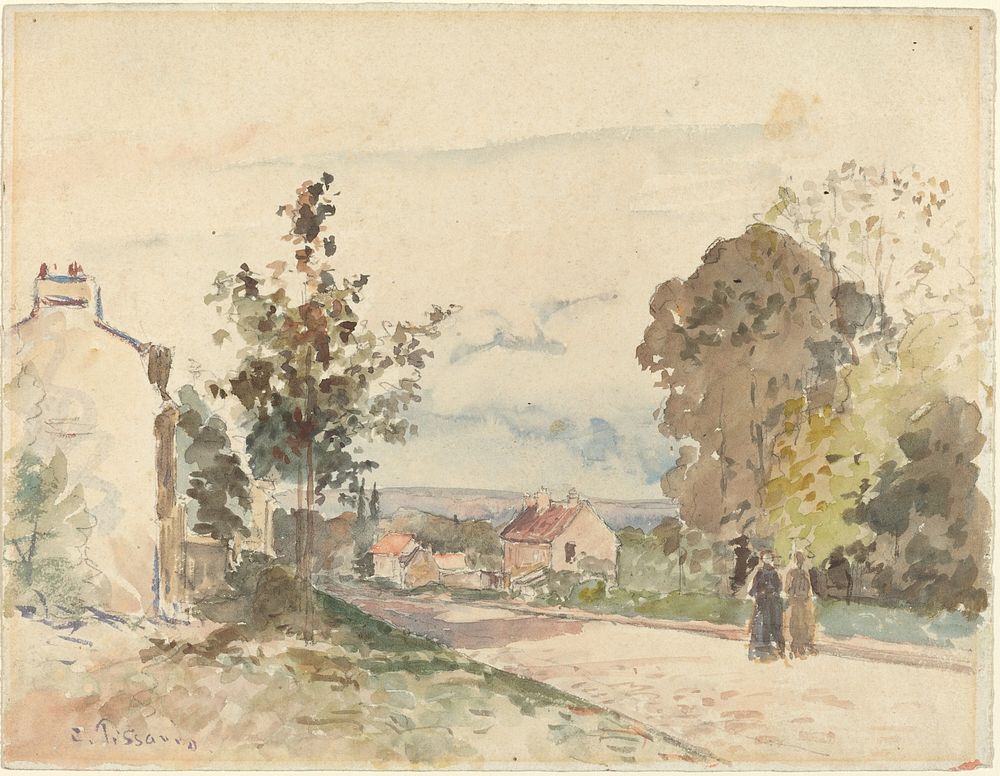 The Road from Versailles to Louveciennes (ca. 1872) by Camille Pissarro.  