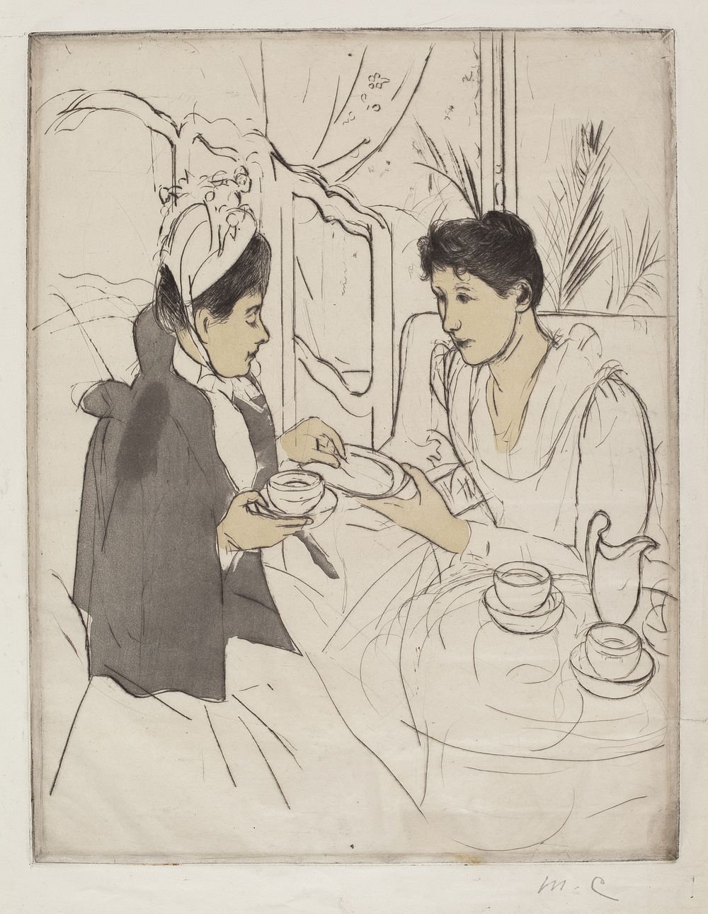 Afternoon Tea Party (ca. 1890-1891) by Mary Cassatt.