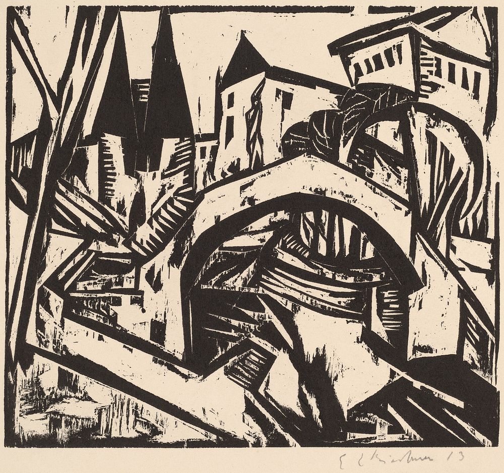 River Bank at Elisabeth (ca.1912–1913) print in high resolution by Ernst Ludwig Kirchner.  