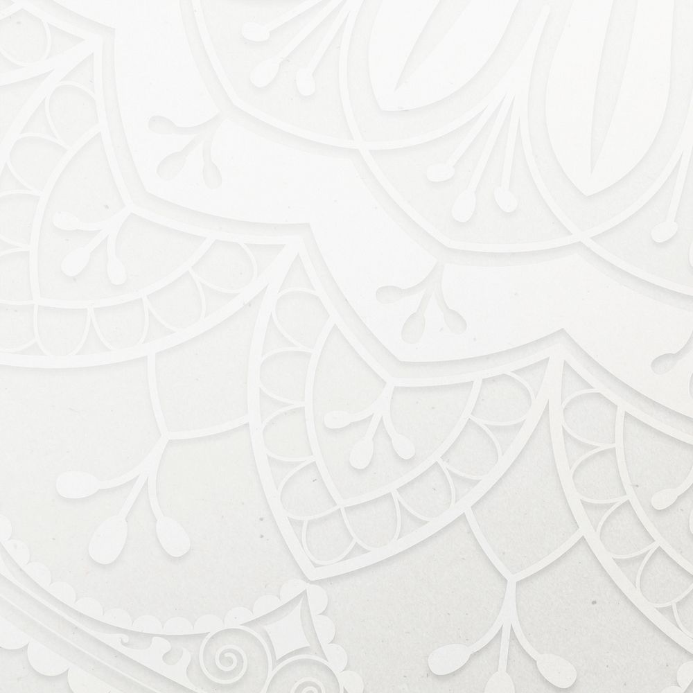 White ornamental background, flourish design