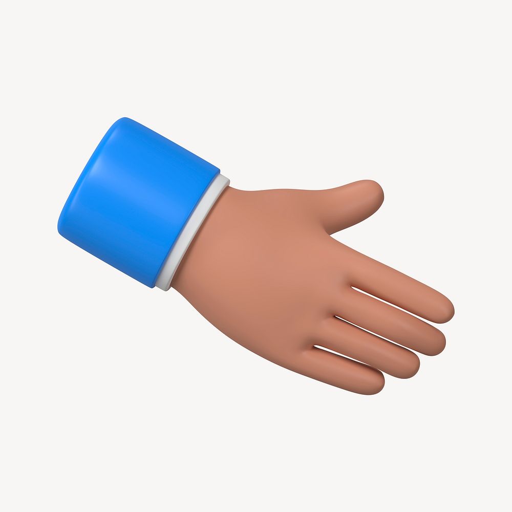 Businessman extending hand to shake, business etiquette in 3D psd