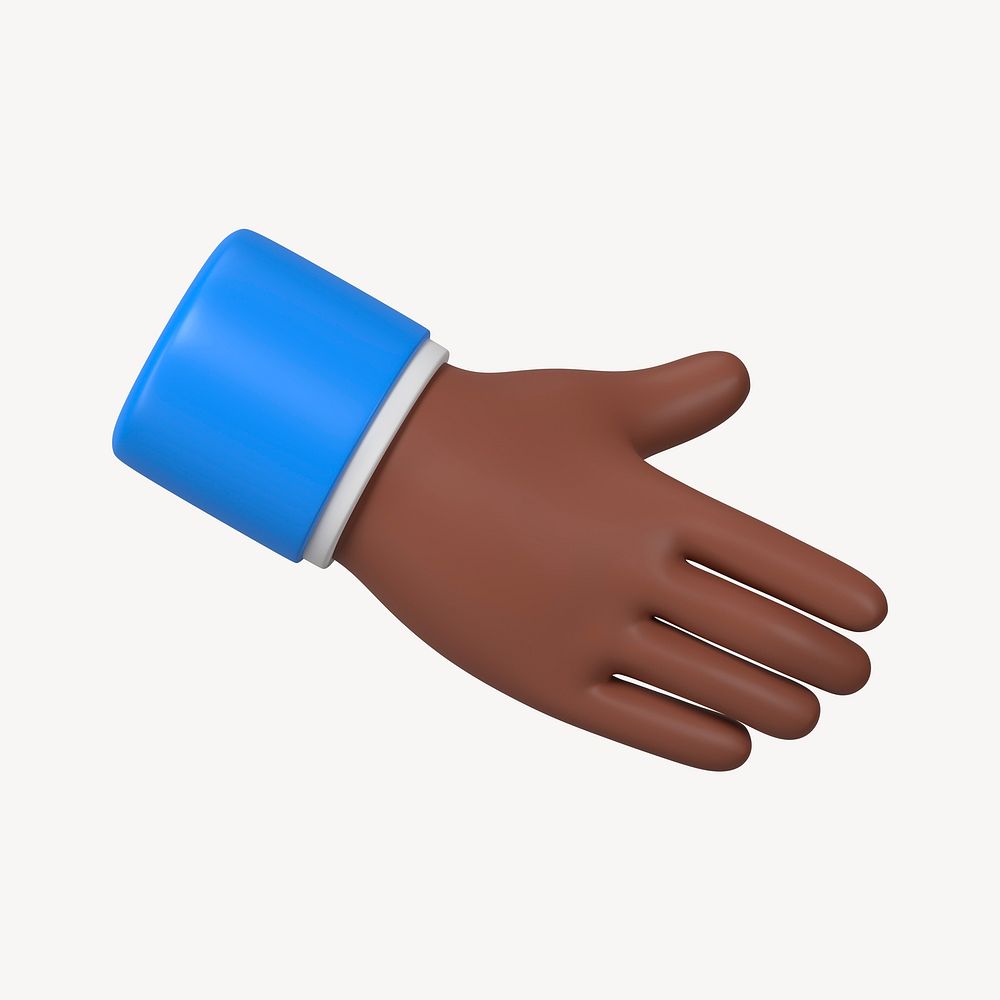 Businessman extending hand to shake, business etiquette in 3D