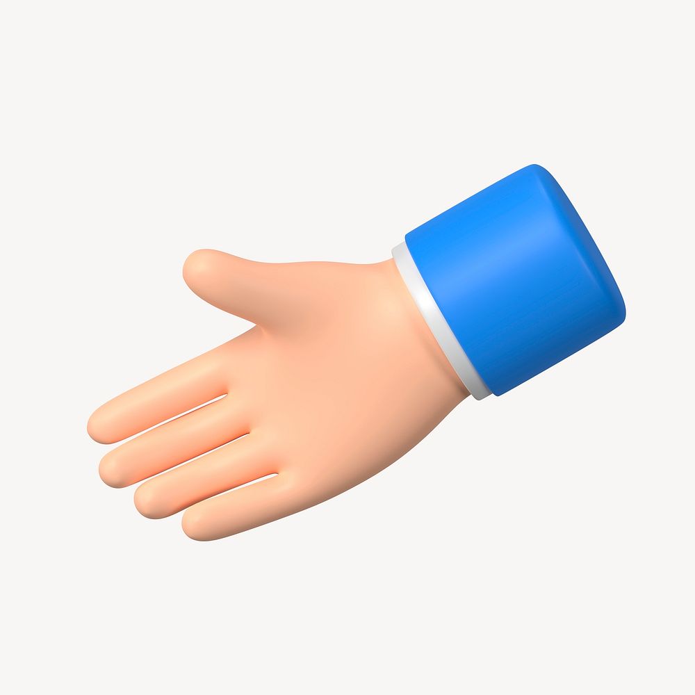 Businessman extending hand to shake, business etiquette in 3D psd