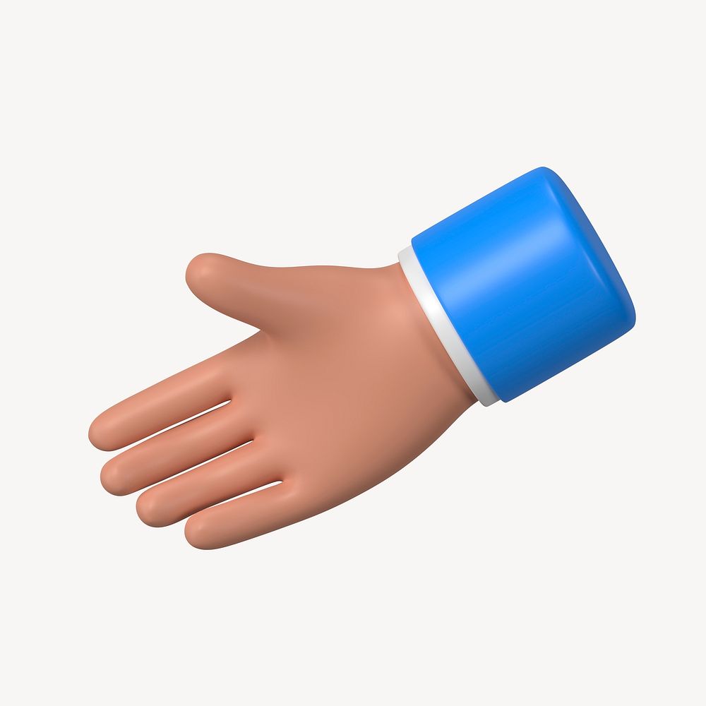 Businessman extending hand to shake, business etiquette in 3D psd