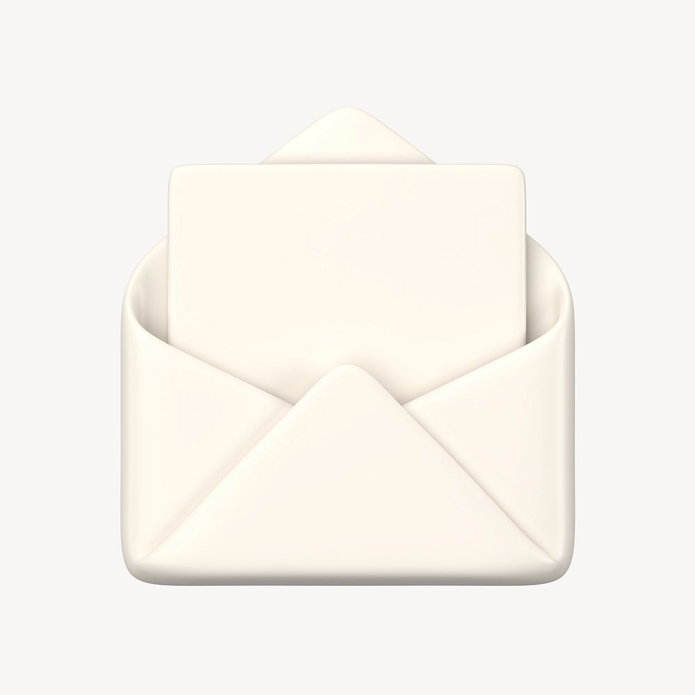 Envelope, email 3D icon sticker psd