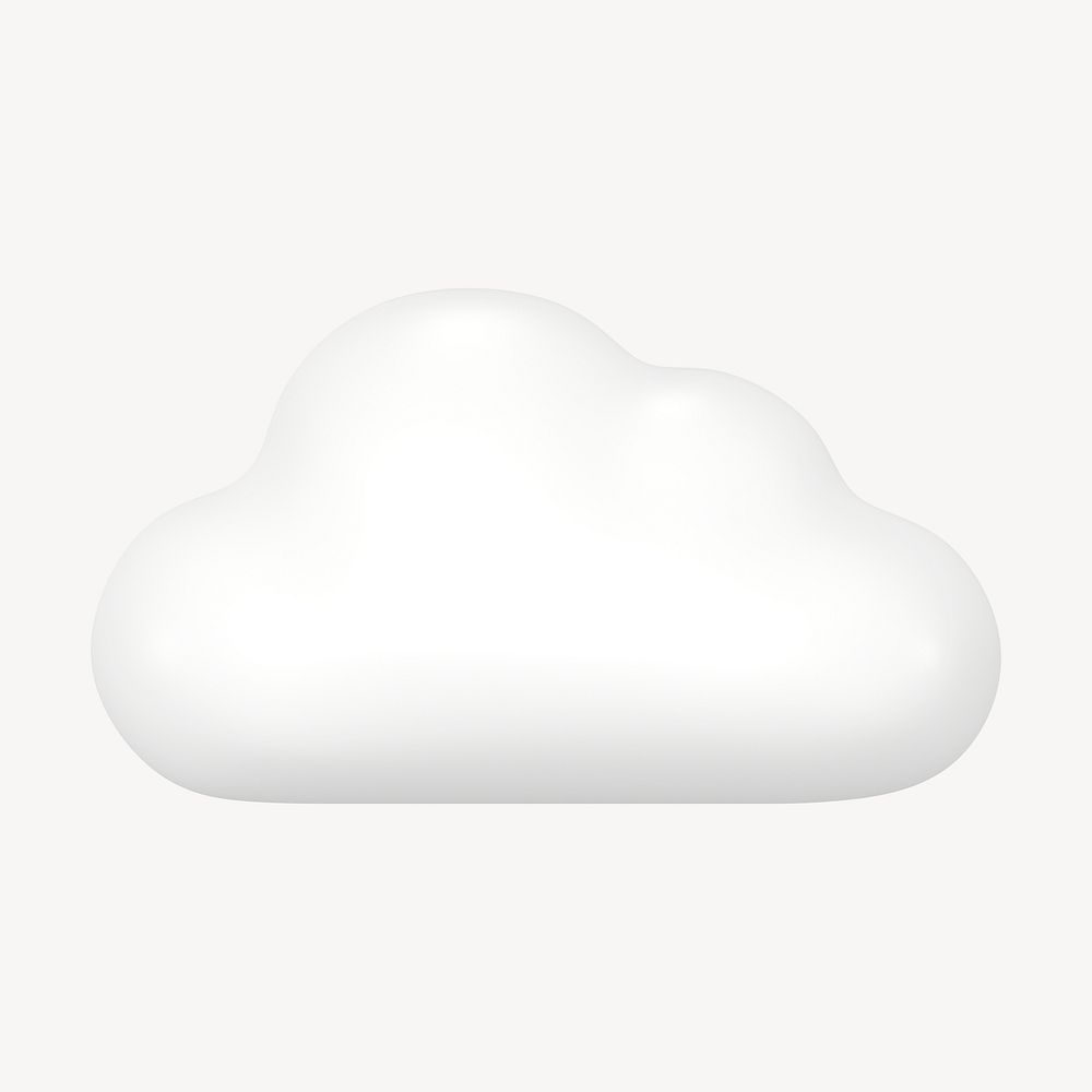 Cloud storage 3D icon sticker psd