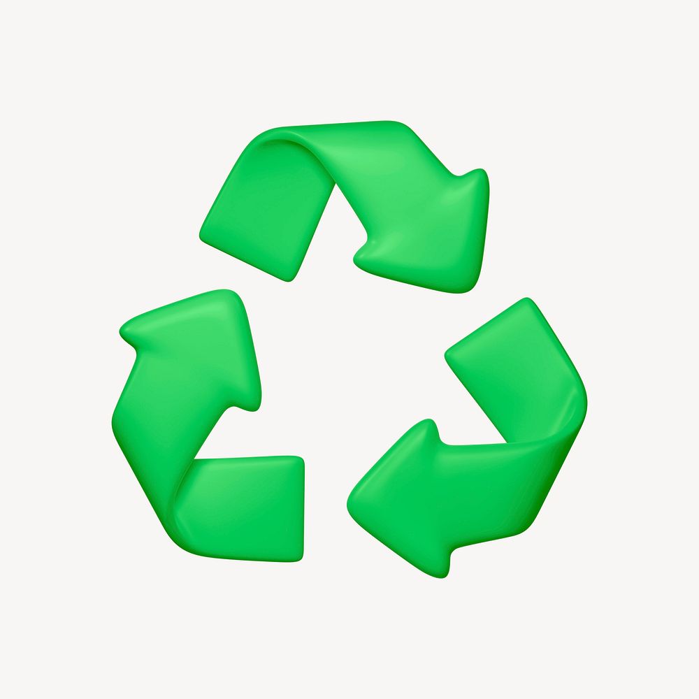Recycle, environment icon, 3D rendering illustration