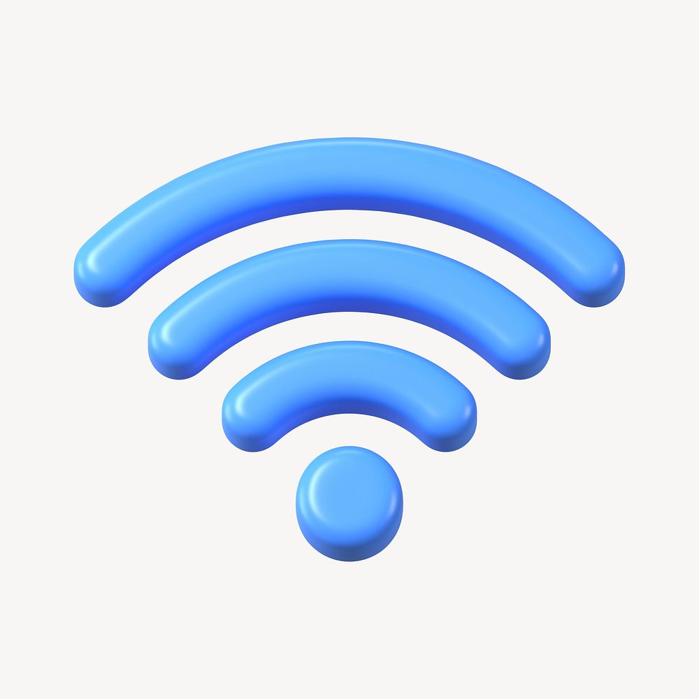 Wifi network 3D icon sticker psd