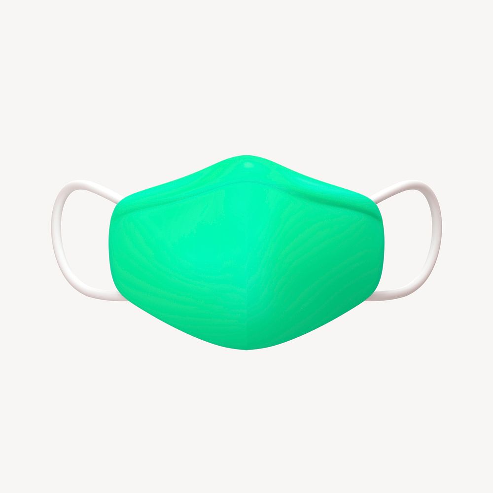 Face mask icon, 3D rendering illustration psd