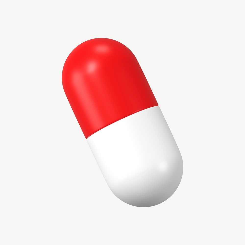 Capsule icon, 3D rendering illustration psd