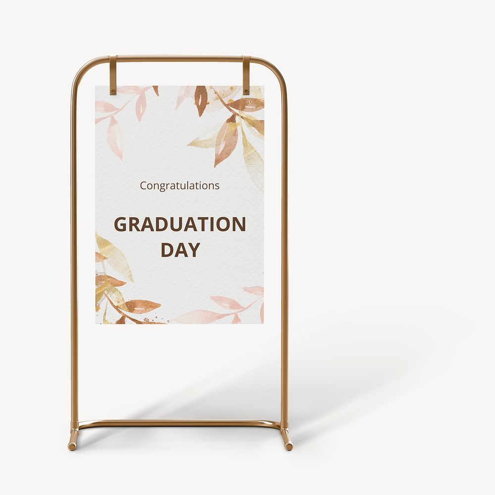 3D poster stand sign mockup psd