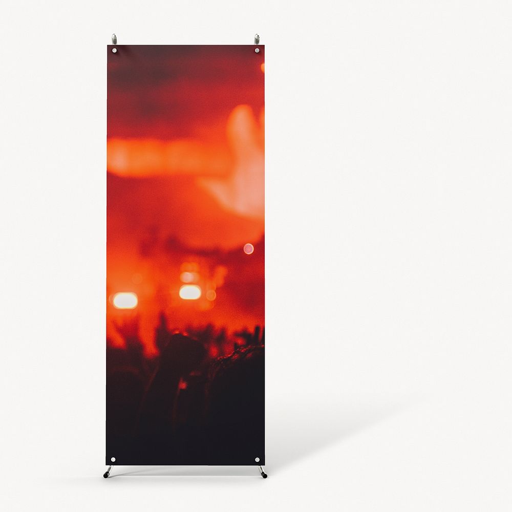 Music concert banner stand sign with blank space