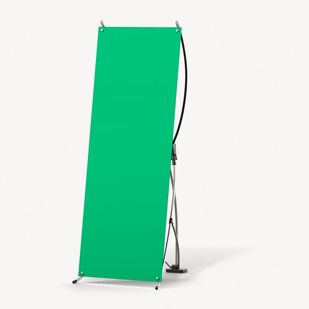 Green abstract banner stand sign with blank space