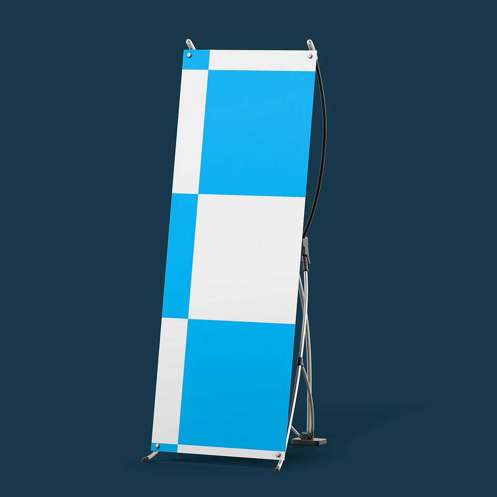 Modern banner stand sign with blank space