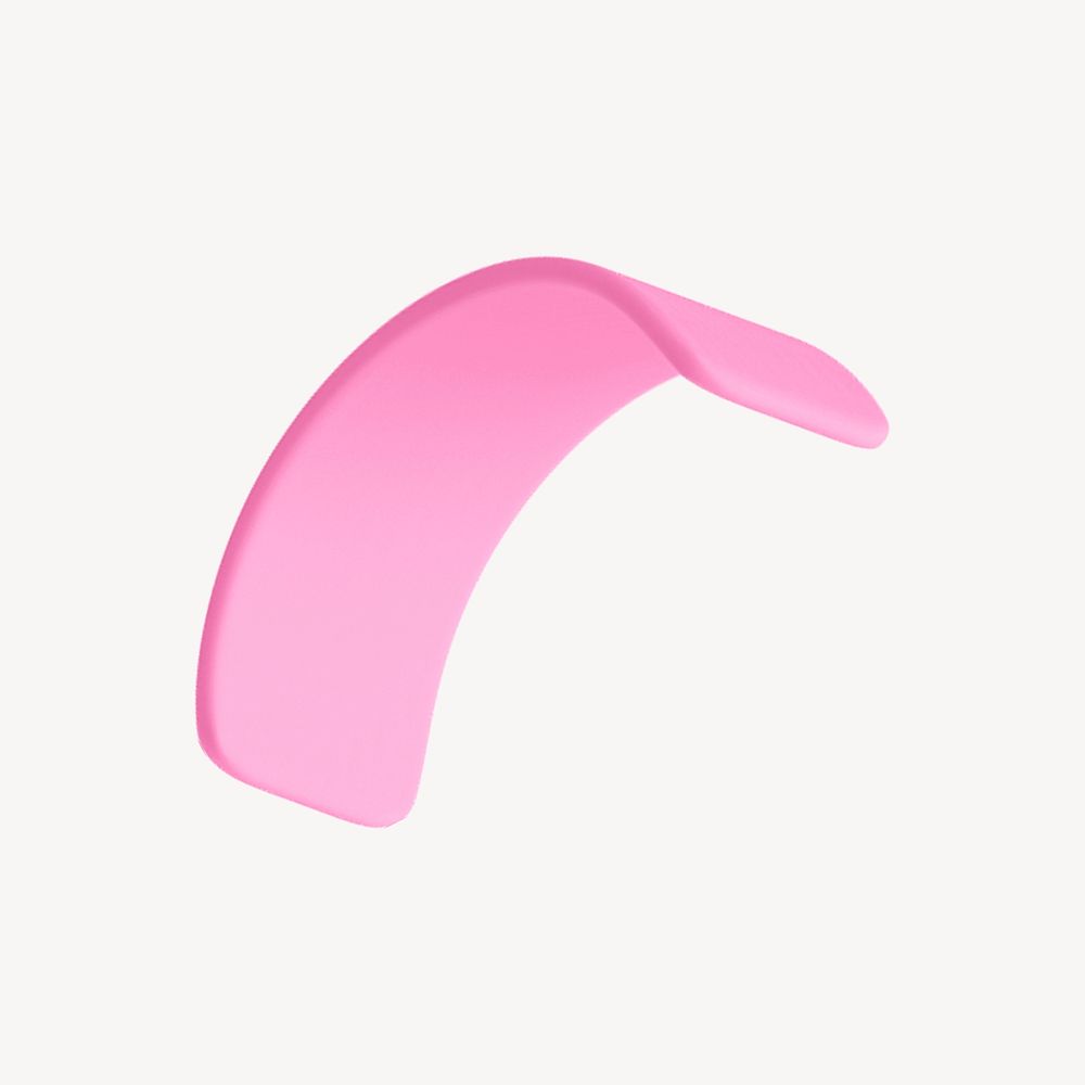 3D rendering pink arch shape collage element psd