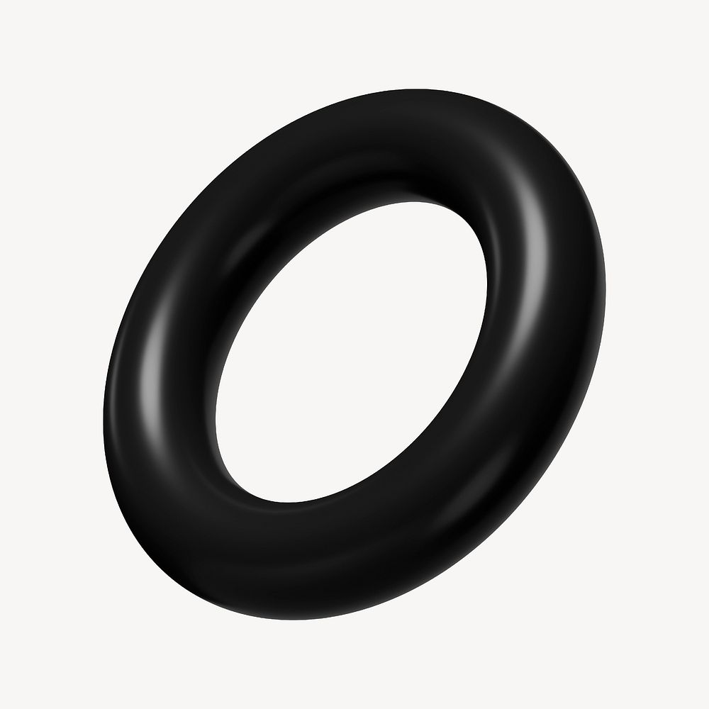 torus ring shape, 3D clipart