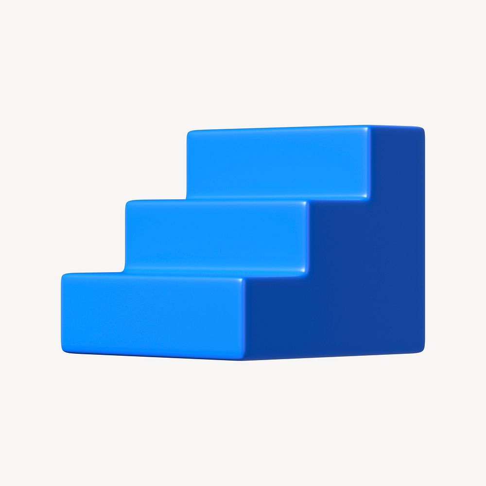 3D blue stairs, podium