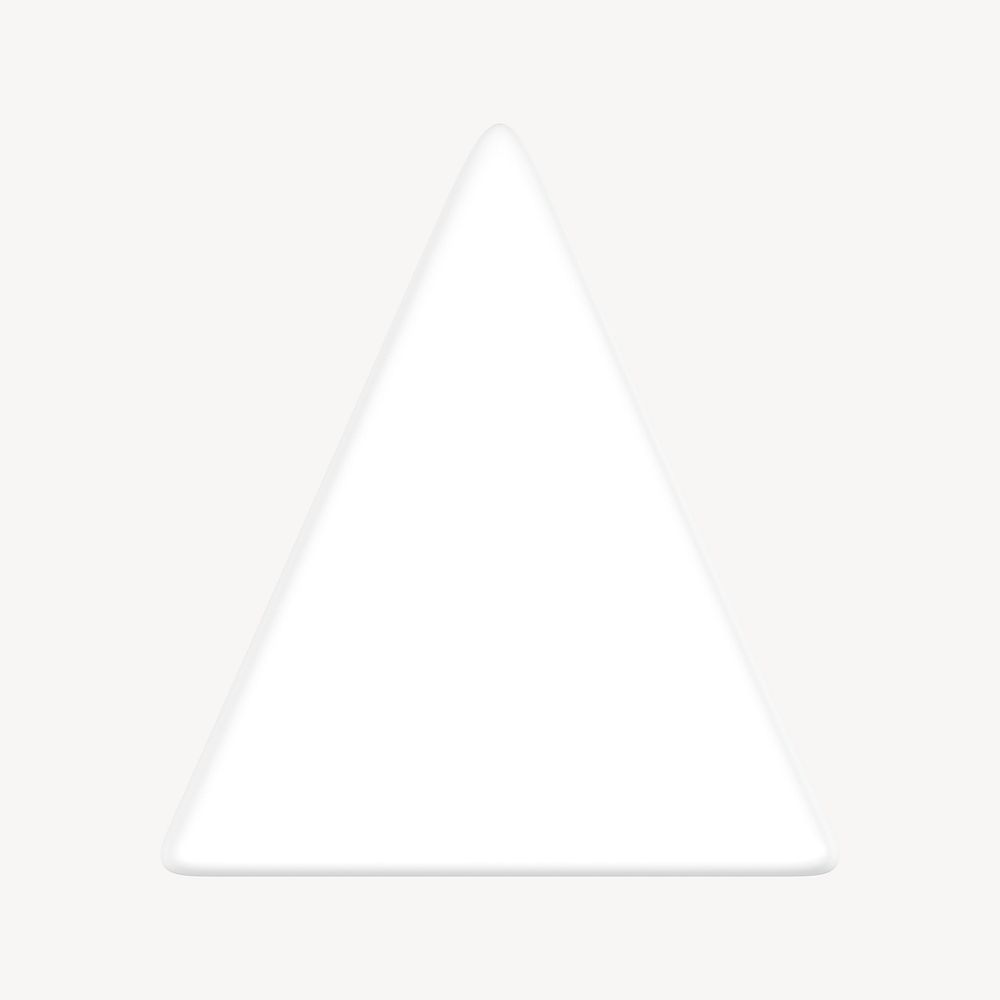 3D white triangle, geometric shape Free Photo rawpixel