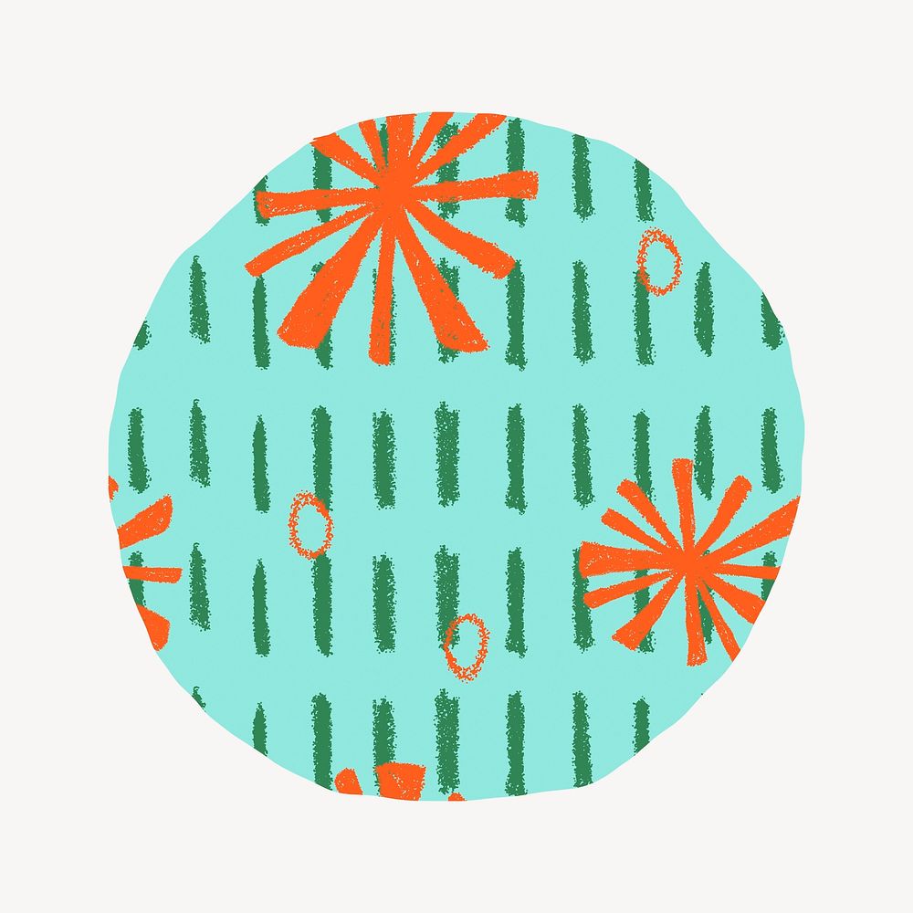 Abstract pattern circle badge 