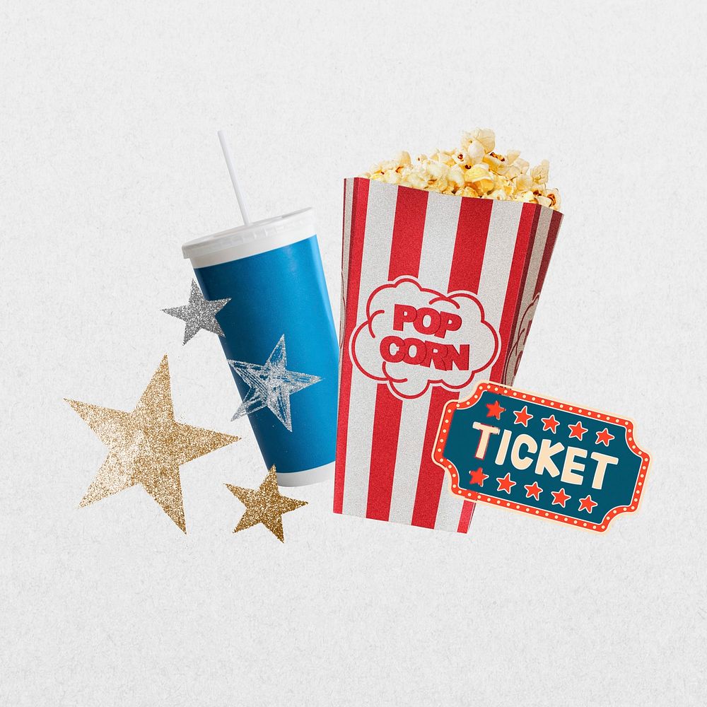 Popcorn, drinks and movie tickets