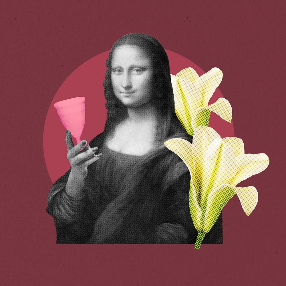Mona Lisa, women's health, Da Vinci's famous painting, remixed by rawpixel