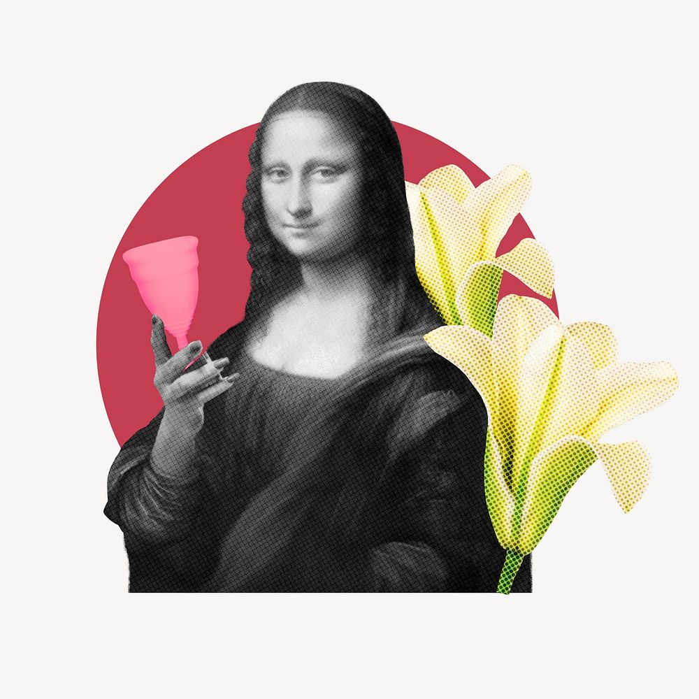 Mona Lisa, women's health, Da Vinci's famous painting, remixed by rawpixel