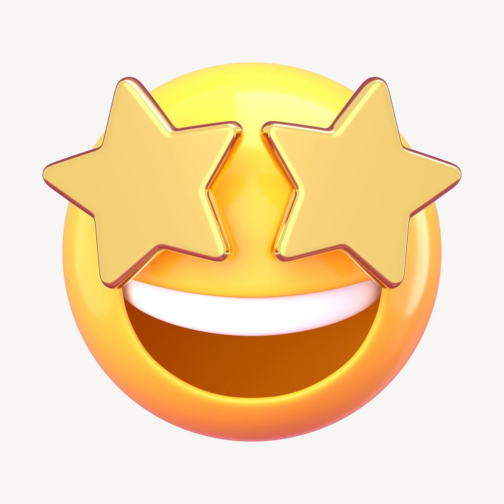 Star eyes 3D emoticon illustration | Premium Photo - rawpixel