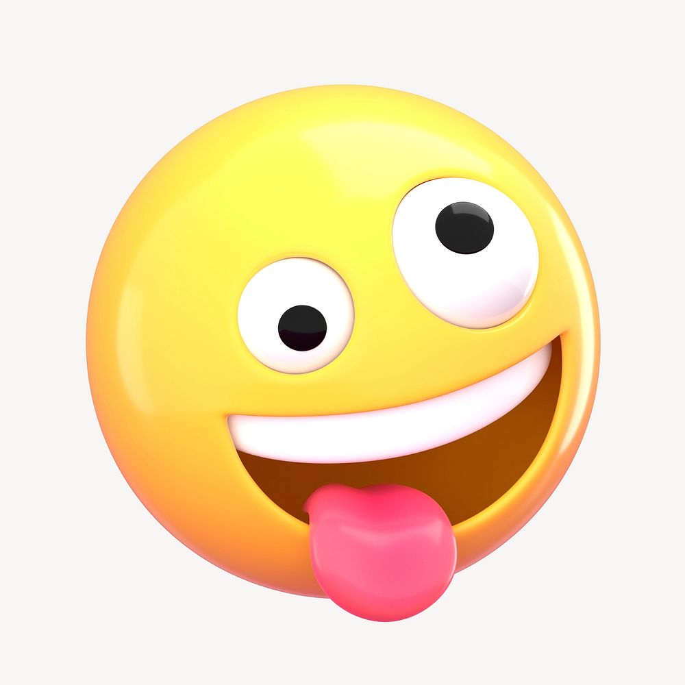 Crazy face 3D emoticon illustration | Premium Photo - rawpixel