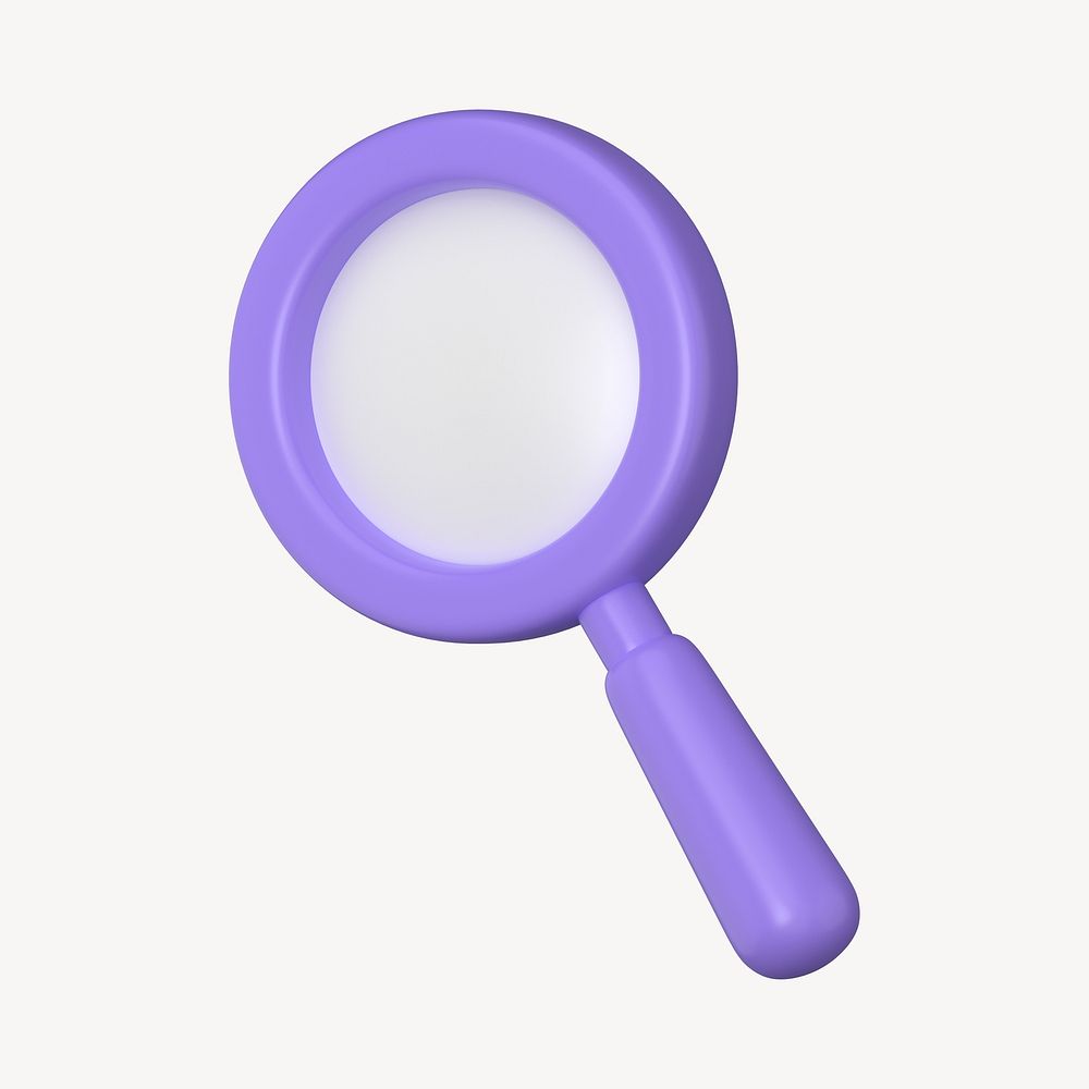 Purple magnifying glass, 3D business Premium Photo rawpixel