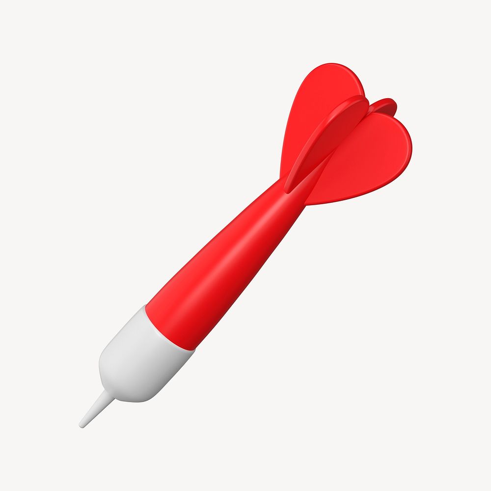 Red 3D dart graphic