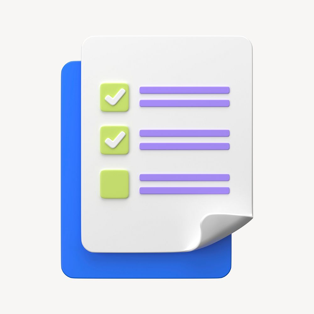 Task manager list, 3d business icon psd