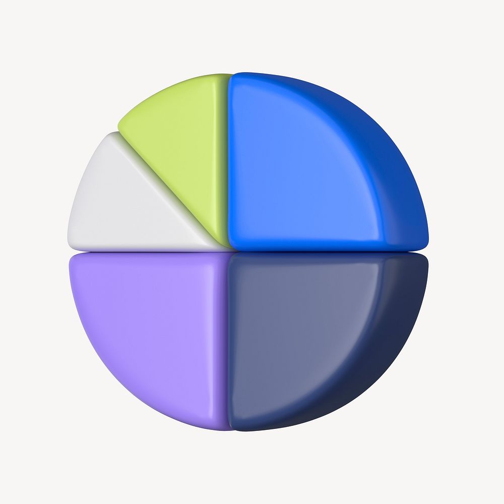 Colorful pie chart business graph clipart