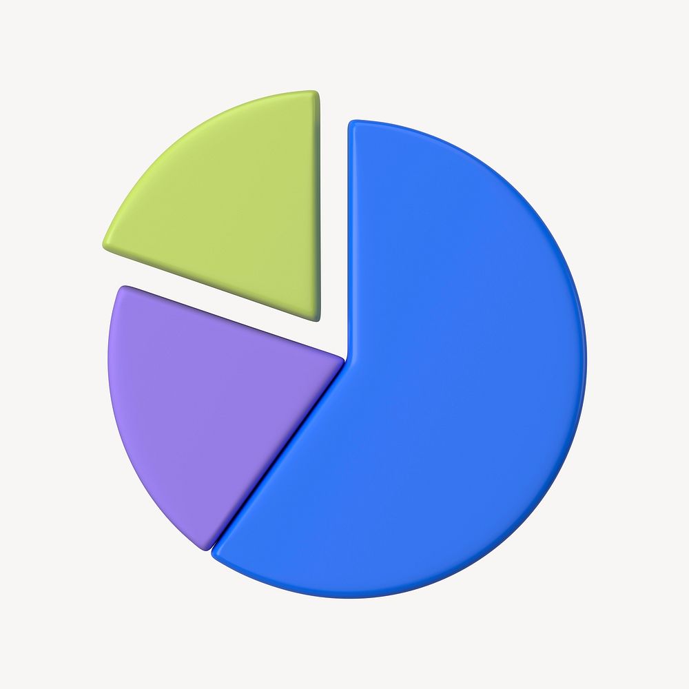 Blue pie chart business graph clipart