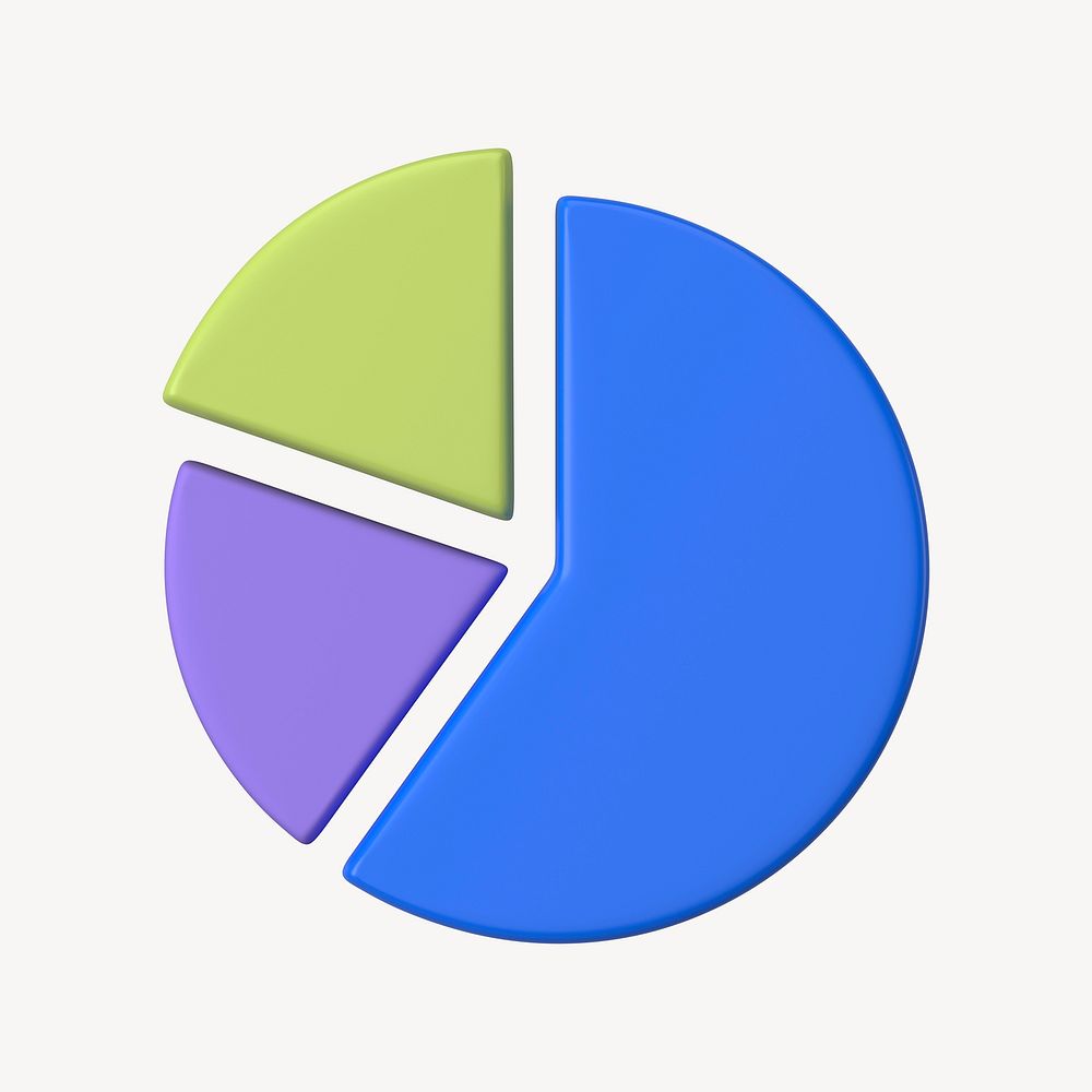 Blue pie chart business graph clipart