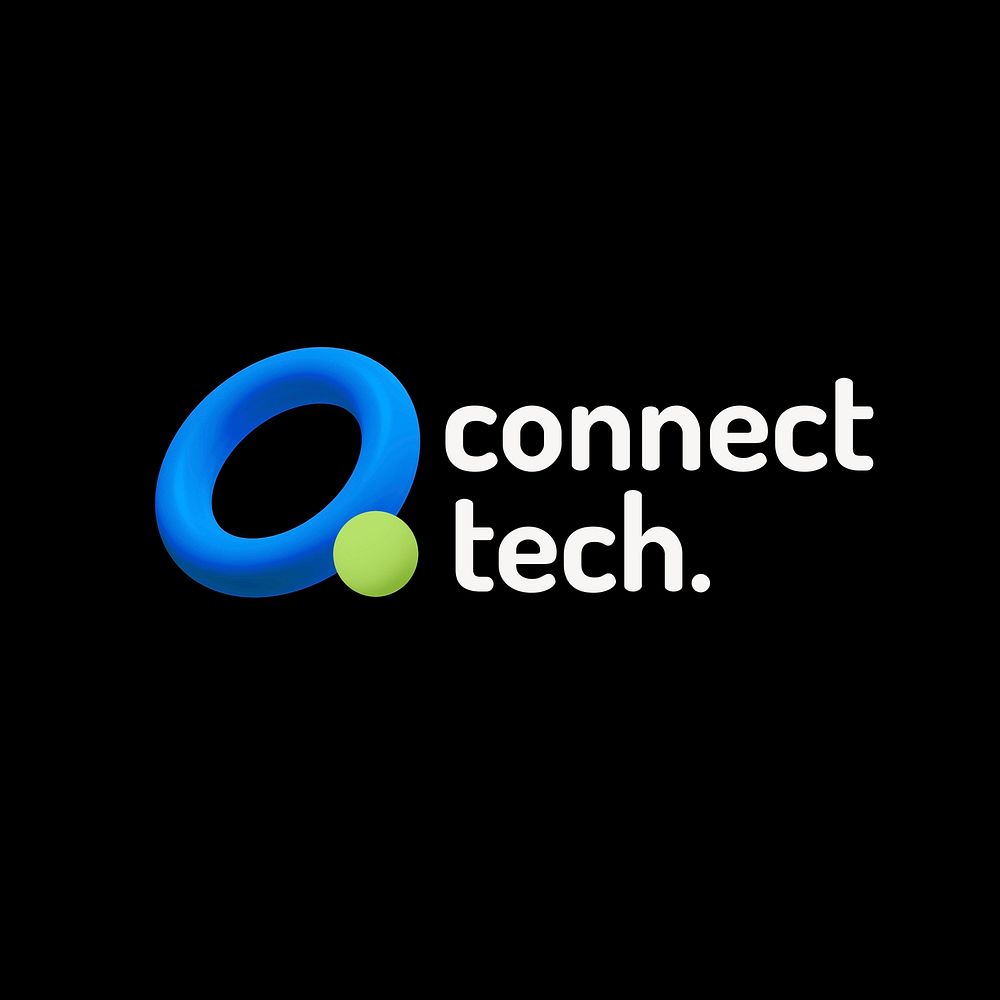 Minimal technology business logo template vector