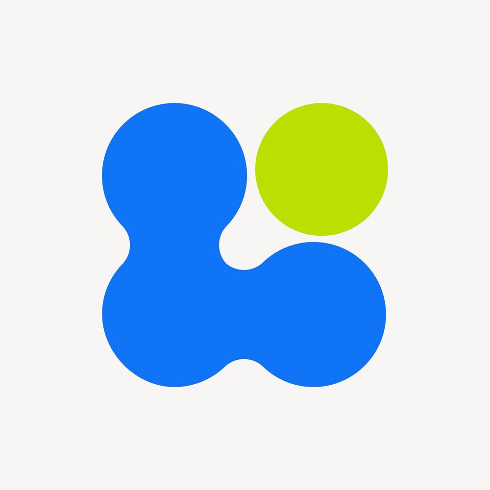 Abstract fluid circle logo element vector