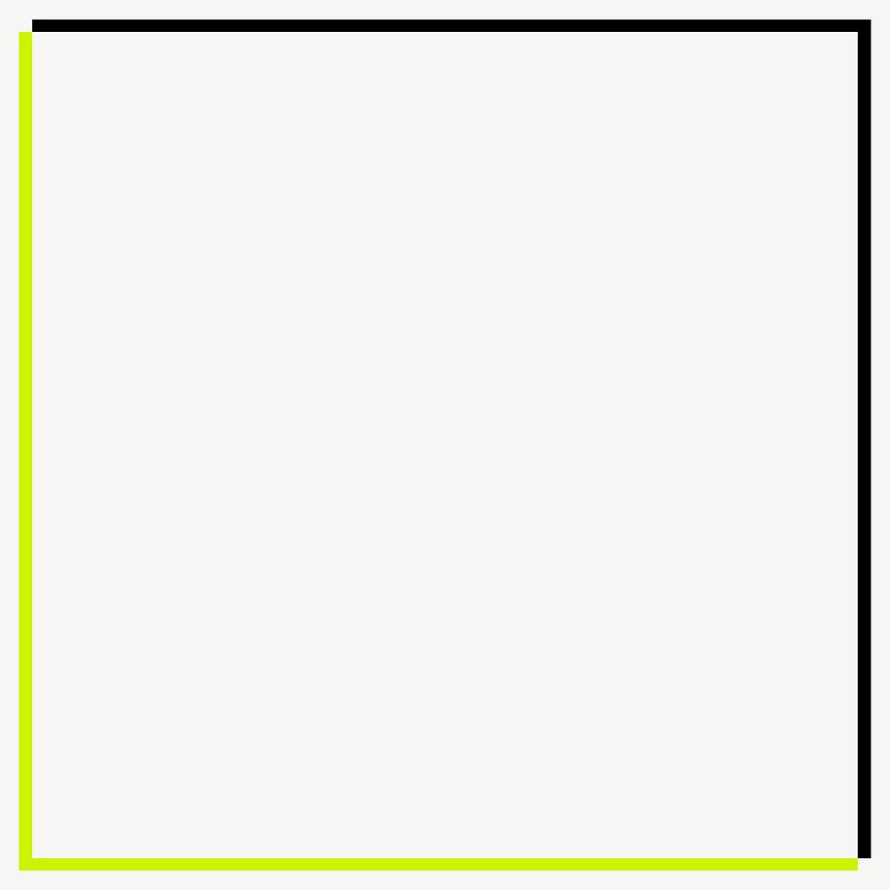 Two-tone frame, green and black clipart vector