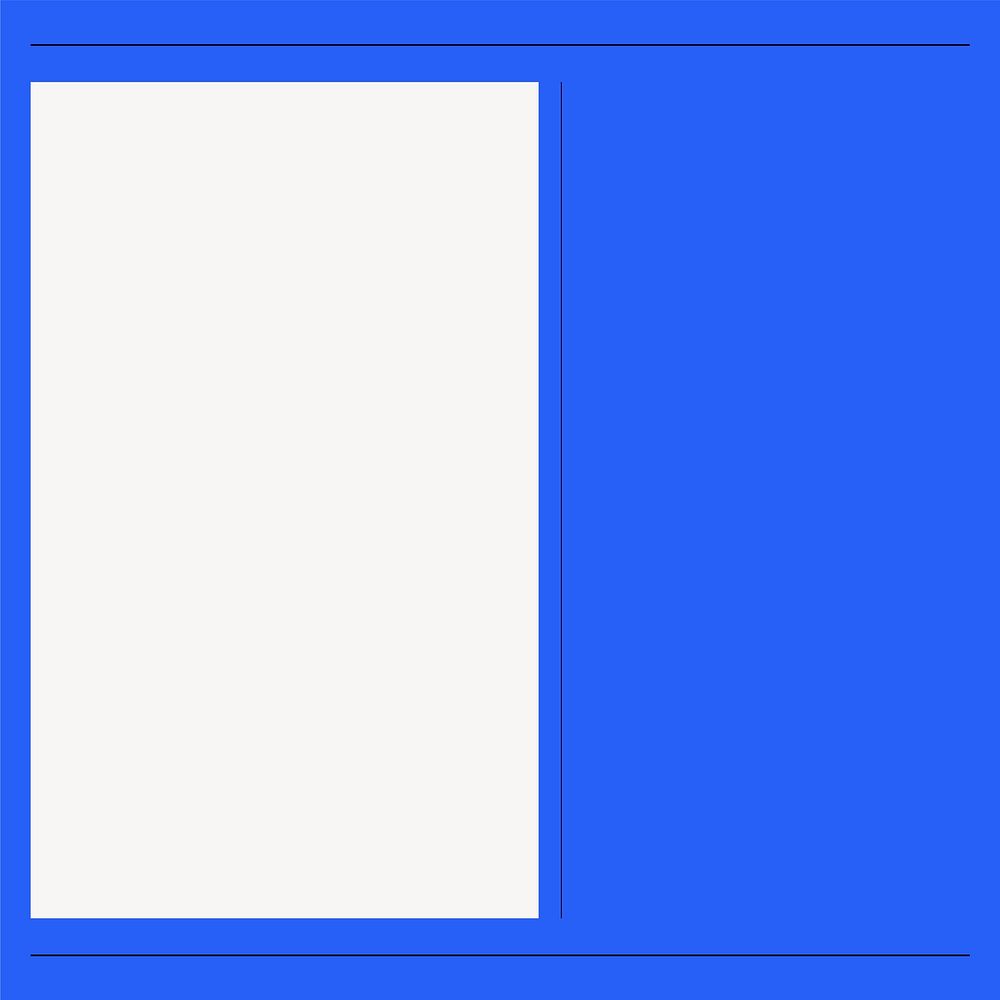 Blue rectangle frame clipart vector