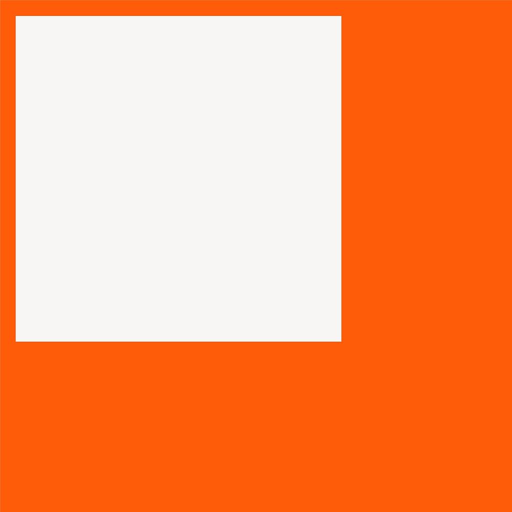 Orange square frame clipart vector