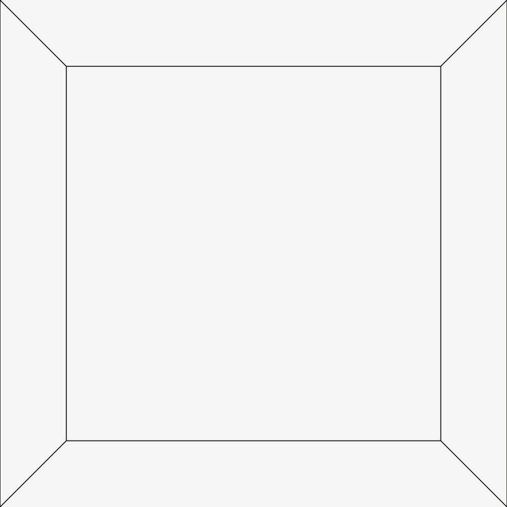Off-white line art frame clipart vector
