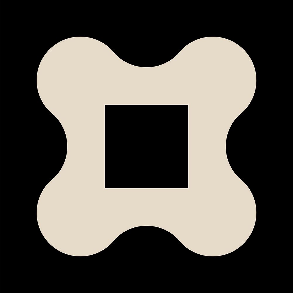 Beige business logo element clipart vector