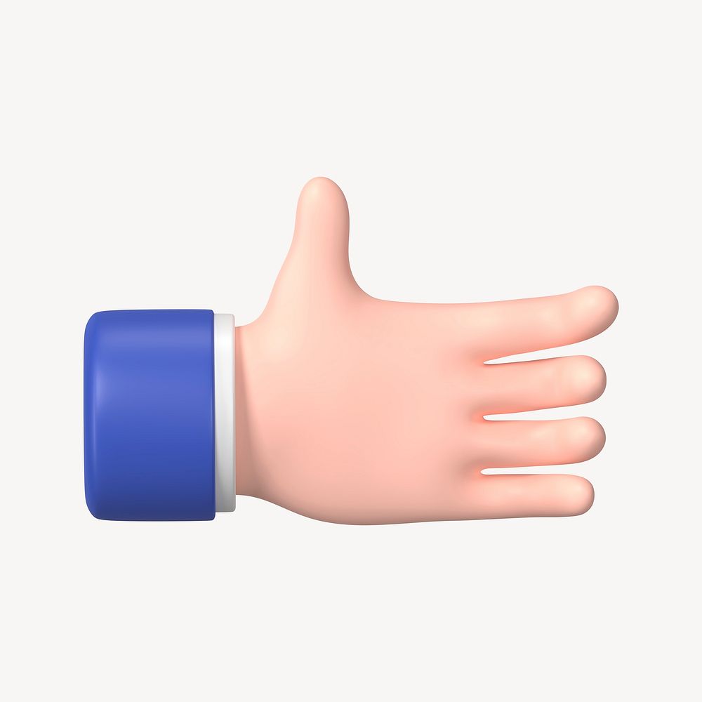 Businessman extending hand to shake, business etiquette in 3D psd