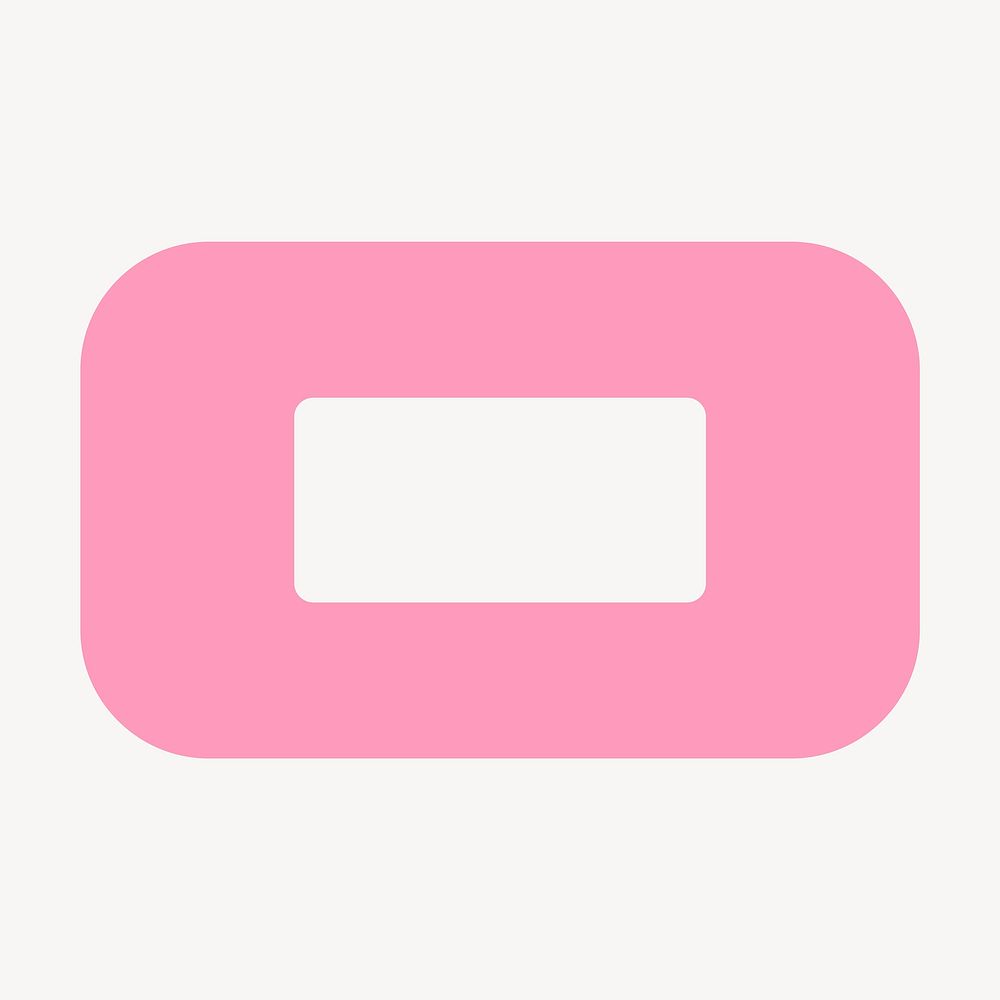 Pink rectangle badge, logo element vector