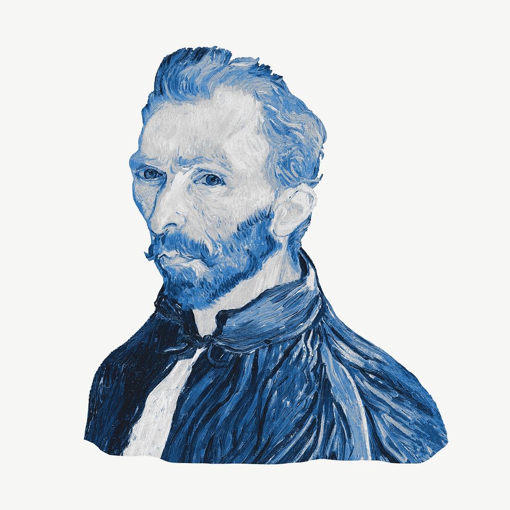 Van Gogh's portrait, vintage collage element psd. Remixed by rawpixel