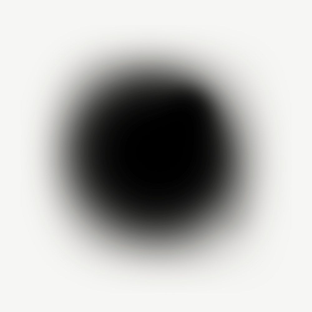 Black gradient circle, shape element psd