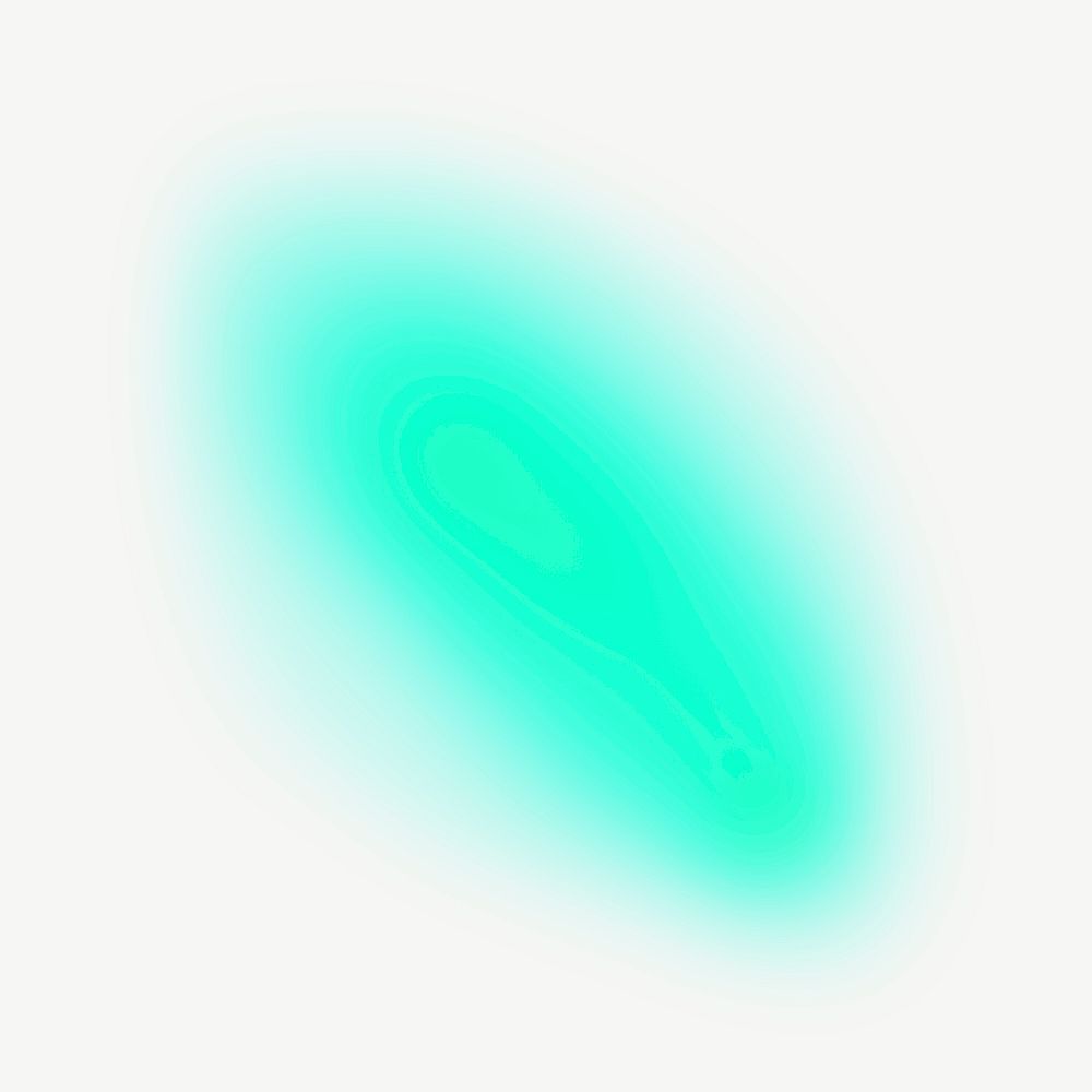 Neon green aura, gradient shape psd