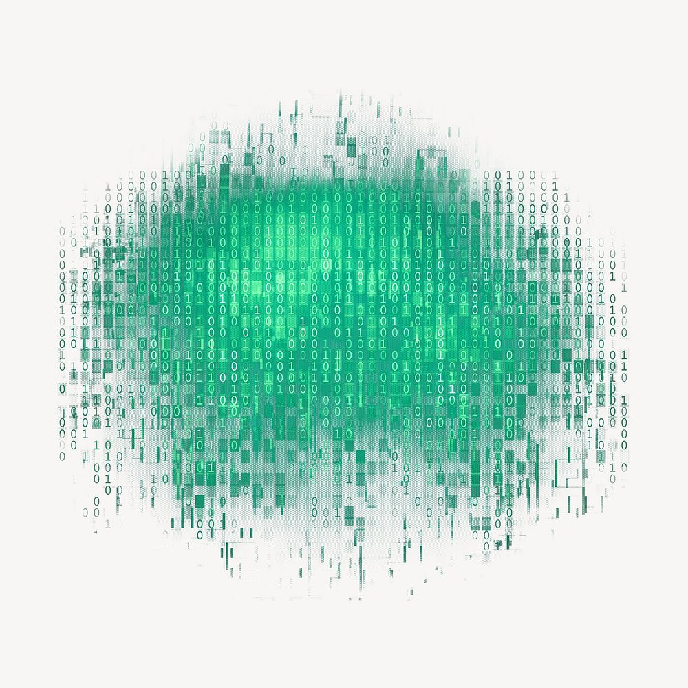 Green computer code, abstract technology element
