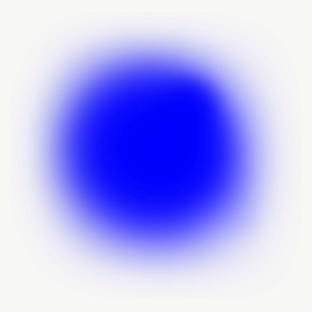 Neon blue aura, circle shape psd