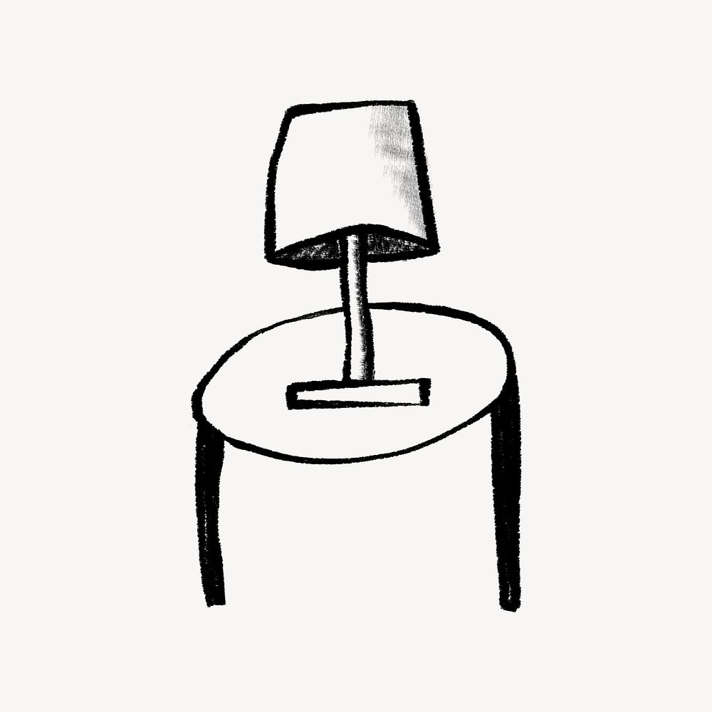 Table lamp, furniture doodle