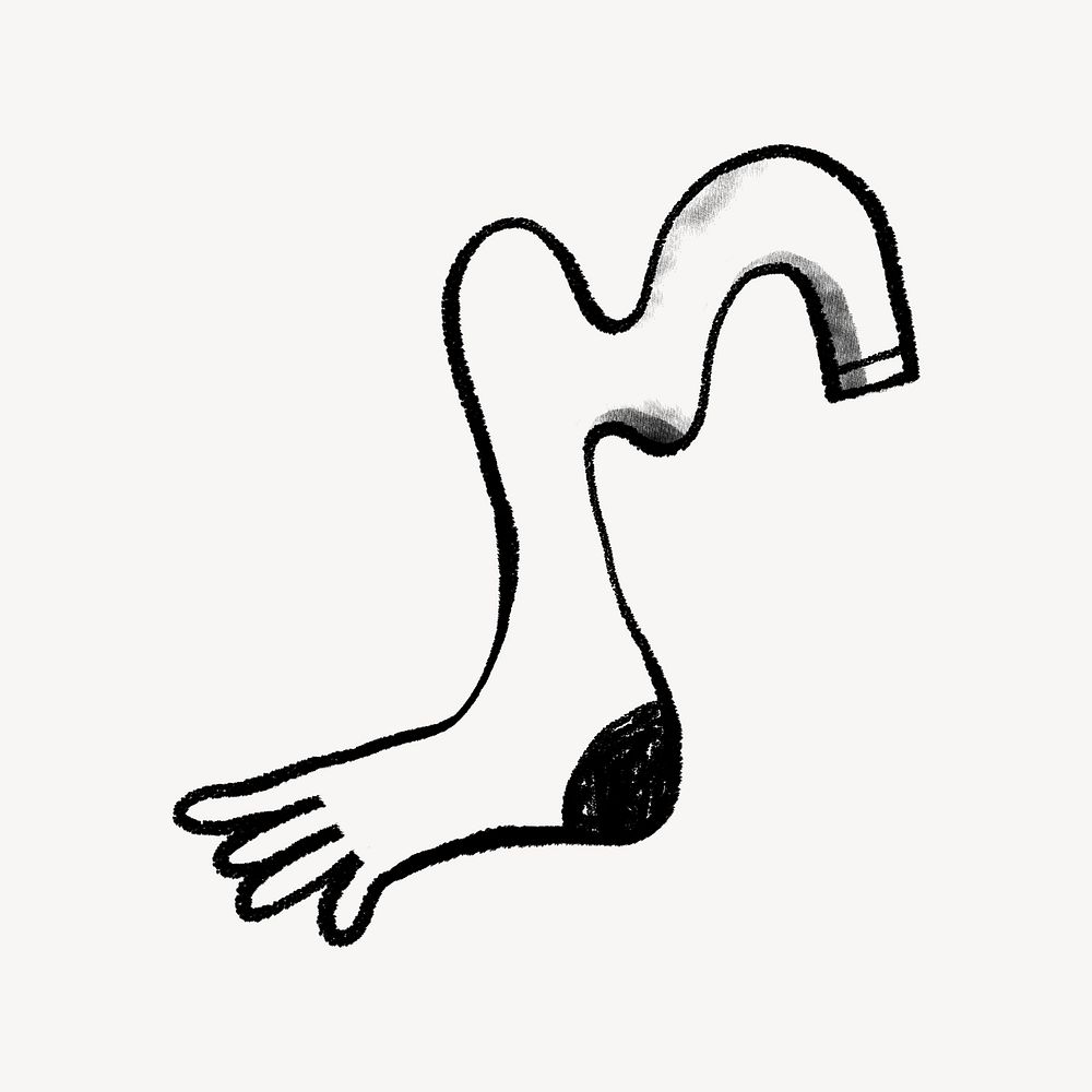 Five-finger sock, apparel doodle